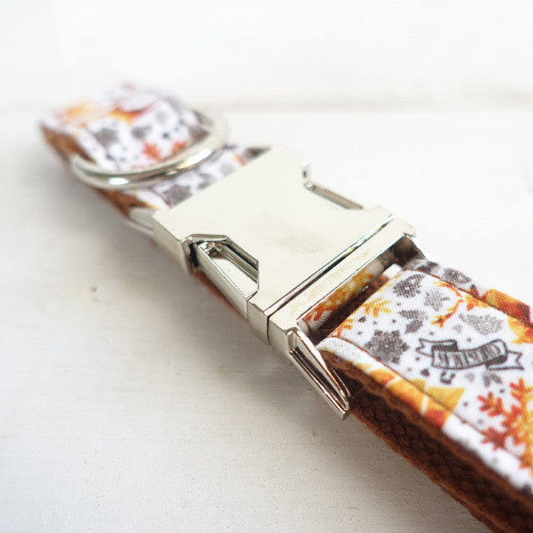 Handmade Golden Christmas Dog Collar