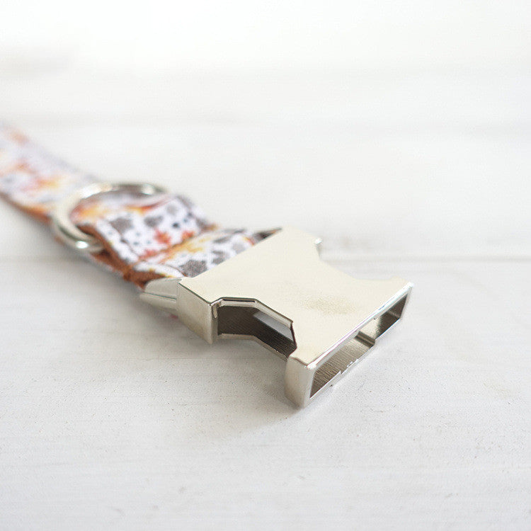 Handmade Golden Christmas Dog Collar