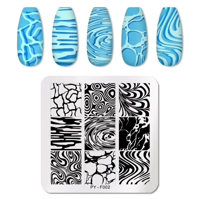 PICT YOU Nail Stamping Plates Line Pictures Nail Art Plate Stainless Steel Design Stamp Template for Printing Stencil Tools