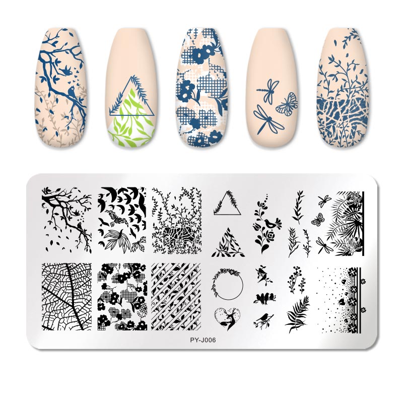 PICT YOU Nail Stamping Plates Line Pictures Nail Art Plate Stainless Steel Design Stamp Template for Printing Stencil Tools