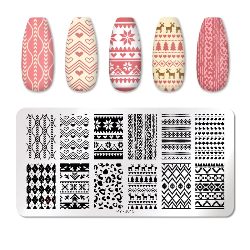 PICT YOU Nail Stamping Plates Line Pictures Nail Art Plate Stainless Steel Design Stamp Template for Printing Stencil Tools