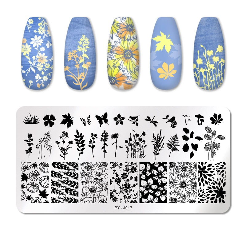 PICT YOU Nail Stamping Plates Line Pictures Nail Art Plate Stainless Steel Design Stamp Template for Printing Stencil Tools