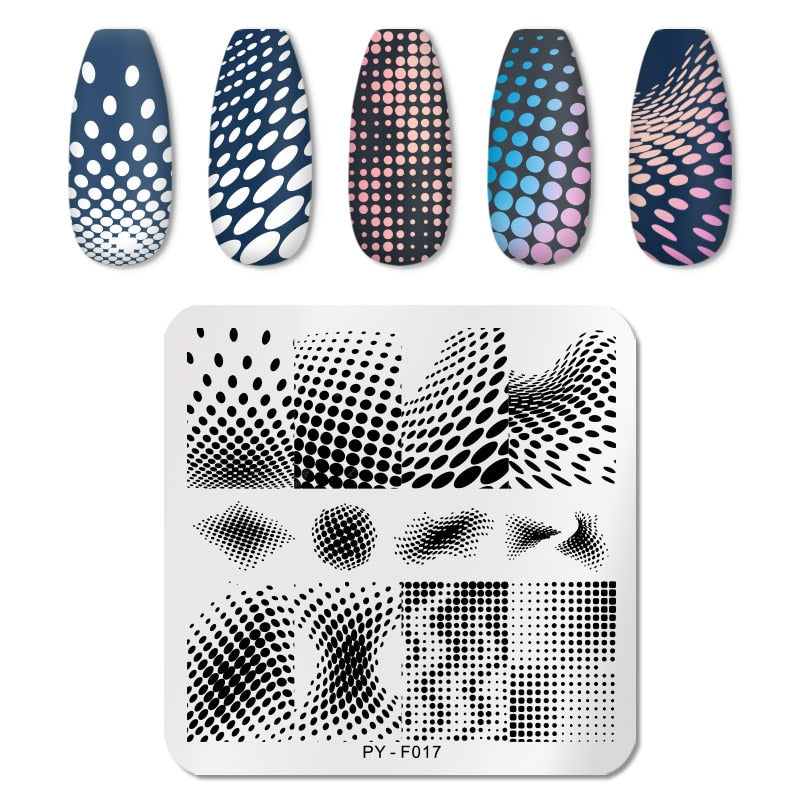 PICT YOU Nail Stamping Plates Line Pictures Nail Art Plate Stainless Steel Design Stamp Template for Printing Stencil Tools