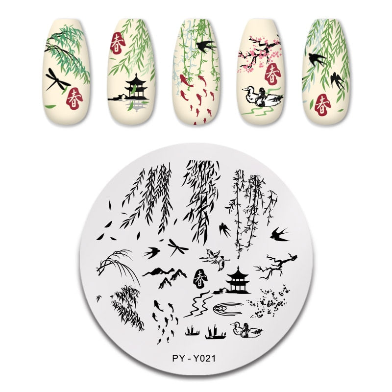 PICT YOU Nail Stamping Plates Line Pictures Nail Art Plate Stainless Steel Design Stamp Template for Printing Stencil Tools