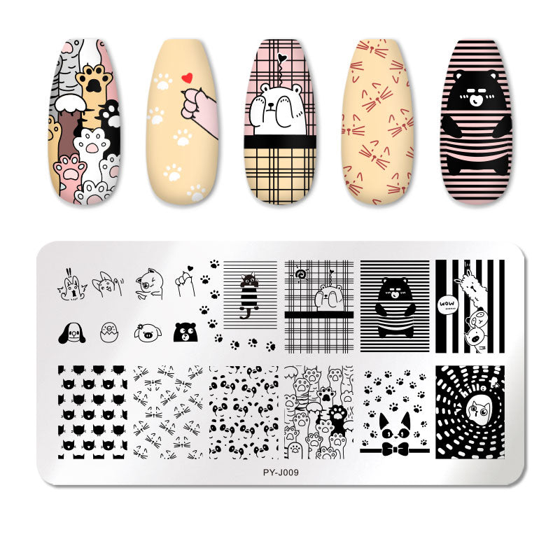 PICT YOU Nail Stamping Plates Line Pictures Nail Art Plate Stainless Steel Design Stamp Template for Printing Stencil Tools