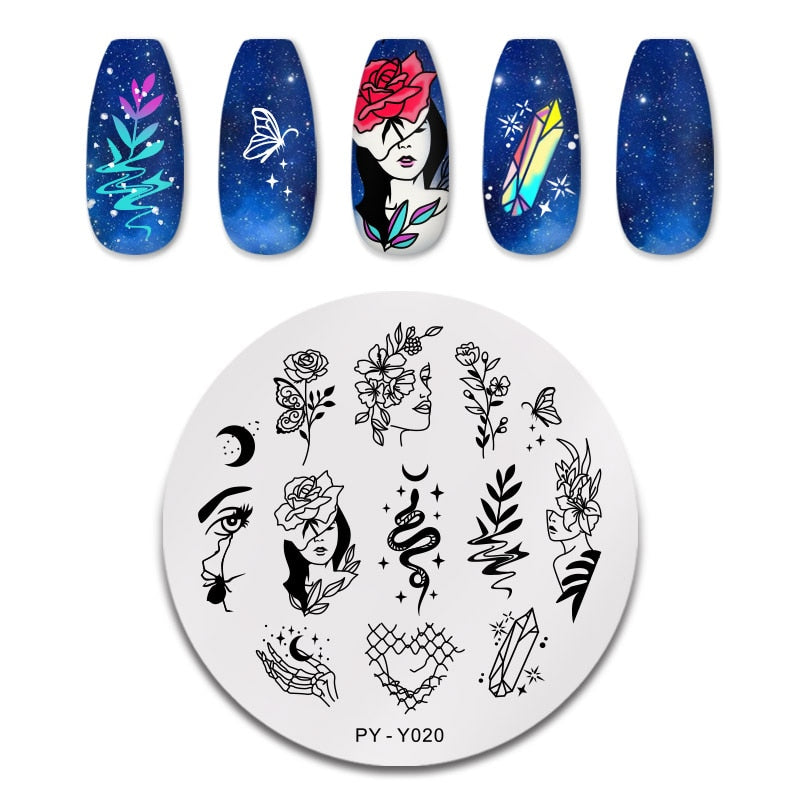 PICT YOU Nail Stamping Plates Line Pictures Nail Art Plate Stainless Steel Design Stamp Template for Printing Stencil Tools