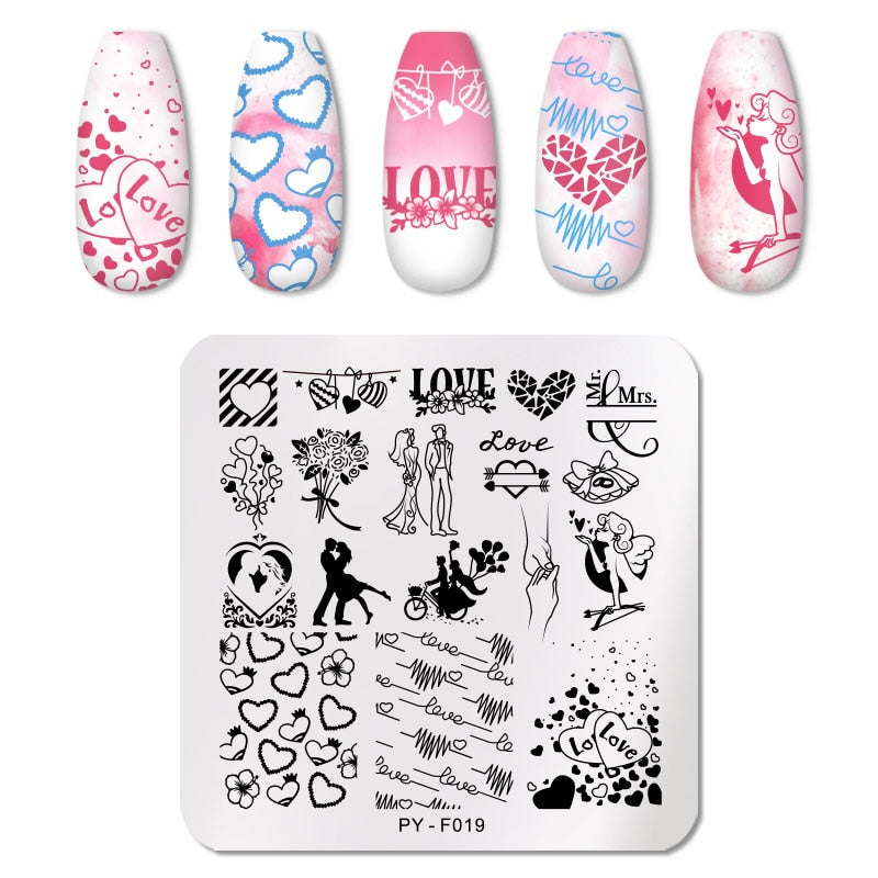 PICT YOU Nail Stamping Plates Line Pictures Nail Art Plate Stainless Steel Design Stamp Template for Printing Stencil Tools