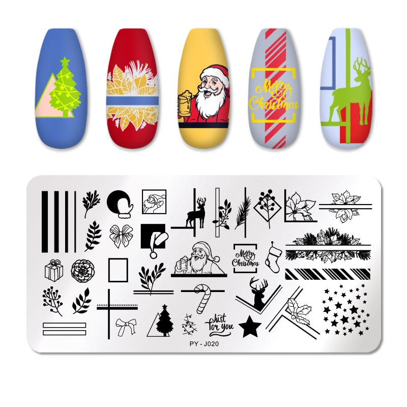 PICT YOU Nail Stamping Plates Line Pictures Nail Art Plate Stainless Steel Design Stamp Template for Printing Stencil Tools