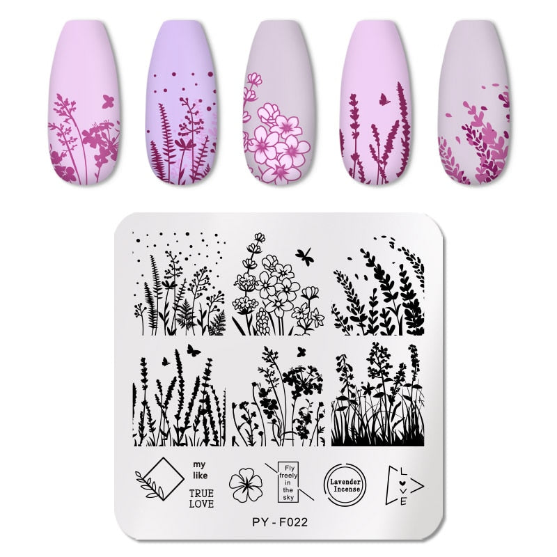 PICT YOU Nail Stamping Plates Line Pictures Nail Art Plate Stainless Steel Design Stamp Template for Printing Stencil Tools