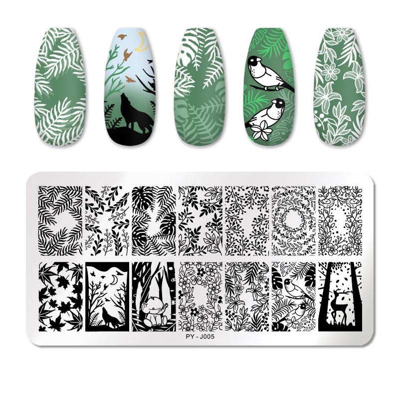 PICT YOU Nail Stamping Plates Line Pictures Nail Art Plate Stainless Steel Design Stamp Template for Printing Stencil Tools