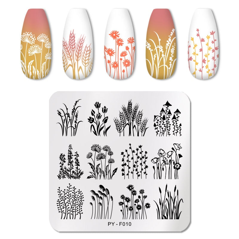 PICT YOU Nail Stamping Plates Line Pictures Nail Art Plate Stainless Steel Design Stamp Template for Printing Stencil Tools