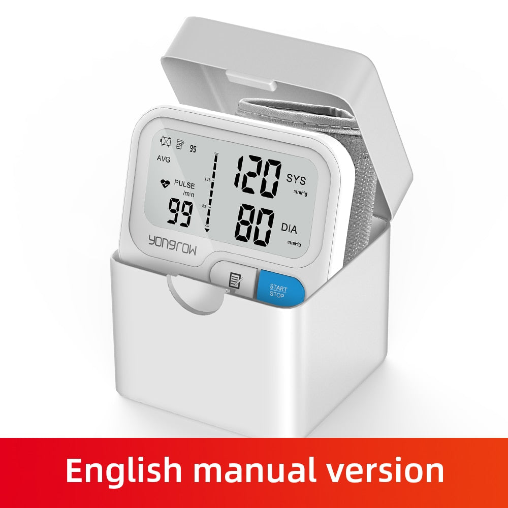 Yongrow Automatic Digital Wrist Blood Pressure Monitor Sphygmomanometer Tonometer Tensiometer Heart Rate Pulse Meter BP Monitor