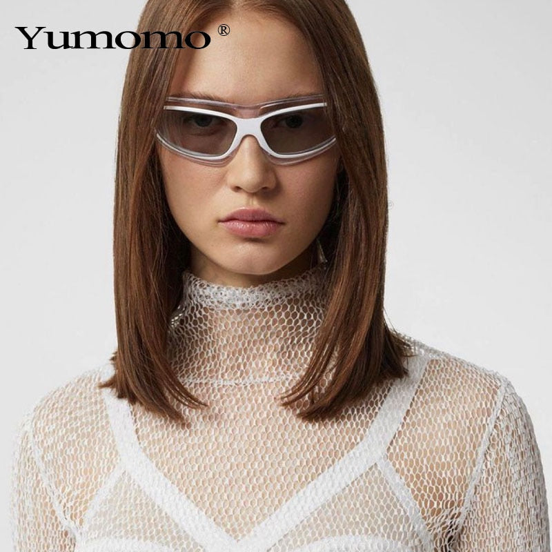 Retro Steampunk Glasse Sunglasses Women Fashion One Piece Sun Glasses Female Classic Designer Shades UV400 Eyewear Candy Color